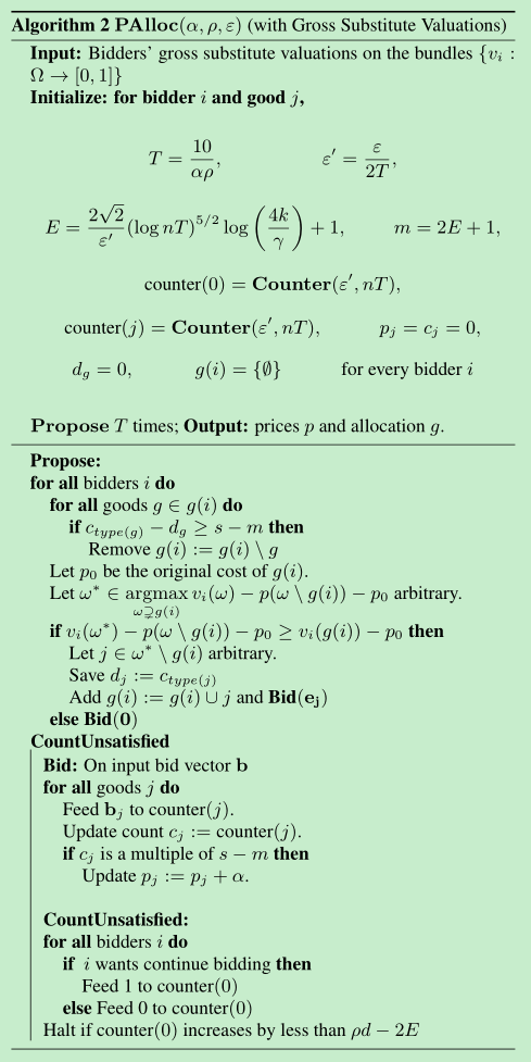 Private Algorithm: PAlloc